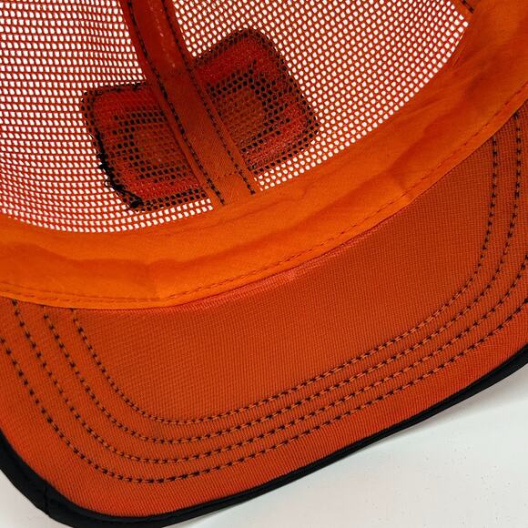 Vintage 80s O's Gold Trucker Hat Cap Orange Farmer Farming Snapback Full Mesh - Picture 5 of 11